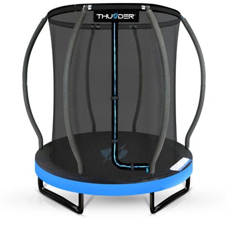 Trampoline THUNDER ULTRA-BLUE 4,5FT 140cm pour enfants pack complet avec filet de sécurité
