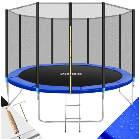 Trampoline - with safety net, including entry ladder - 8ft trampoline, kids trampoline, garden trampoline - 396 cm