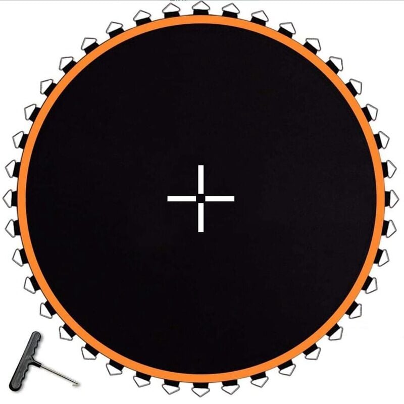Tonchean - Trampolines, tapis de saut de remplacement pour trampoline, tapis de remplacement imperméable et anti-UV de 2,4 m, tapis de rebond
