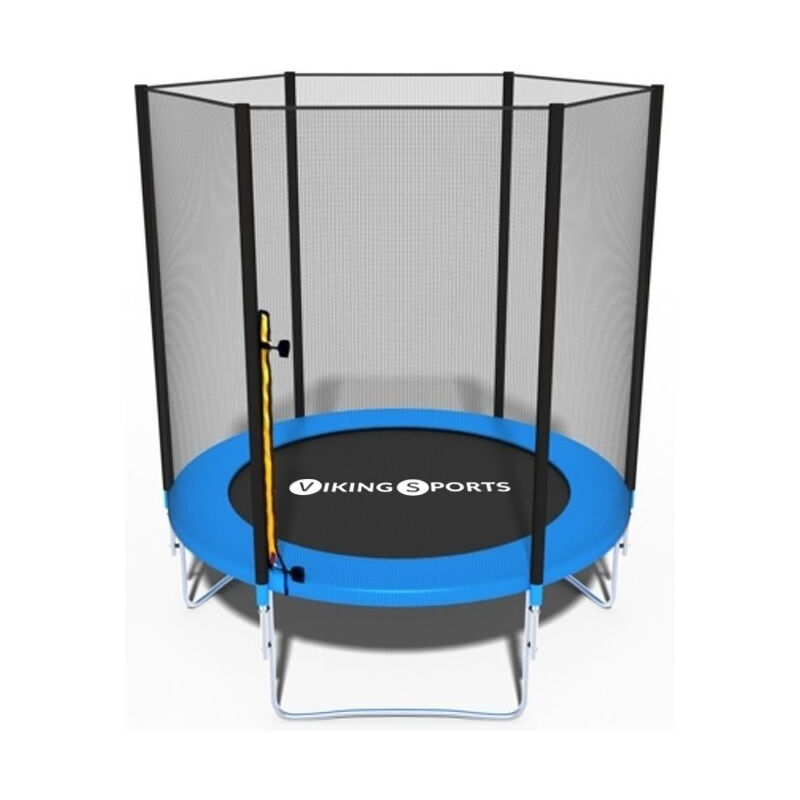 Trampolino 183 cm con rete di sicurezza - fino a 90 kg - blu