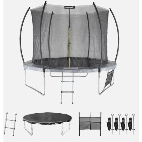 Trampolino 250cm con rete interna e pacchetto accessori