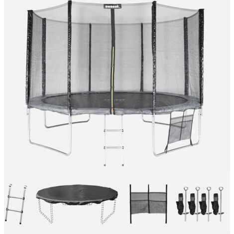Trampolino 370cm con pacchetto di accessori