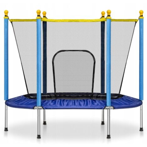 VIKING CHOICE Trampolino con rete - Ø 140 cm - fino a 45 kg - blu giallo