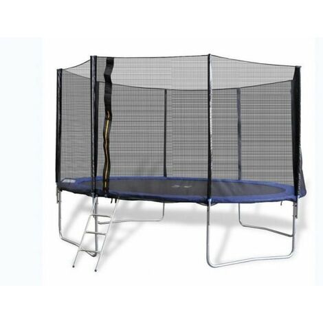 Trampolino elastico 366 cm completo di rete e scaletta Sicorage Ellyse