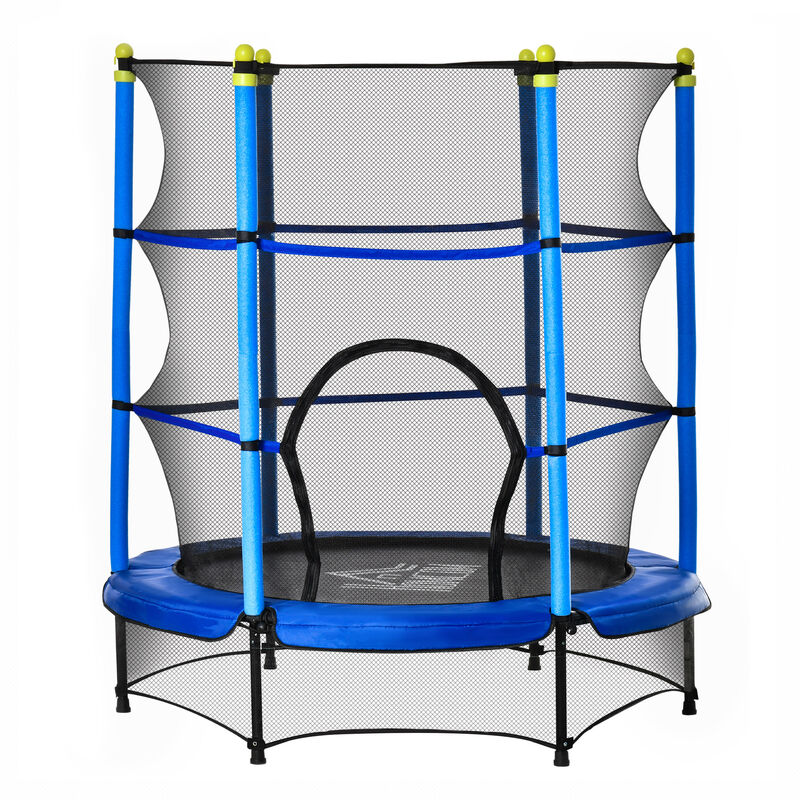 

Homcom - Trampolín para Niños de +3 Años Cama Elástica Infantil con Red de Seguridad y Marco Acero para Interiores y Exteriores Carga 45 kg