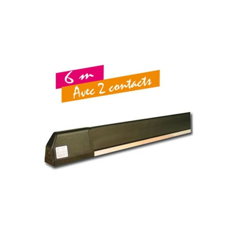 Tranche de sécurité homologuée, prémontée et redécoupable avec 2 contacts - 6 mètres TSC600