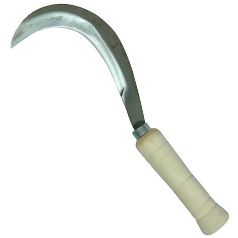 Tranchet faucille canarien avec manche en bois coloris naturel - 27 cm