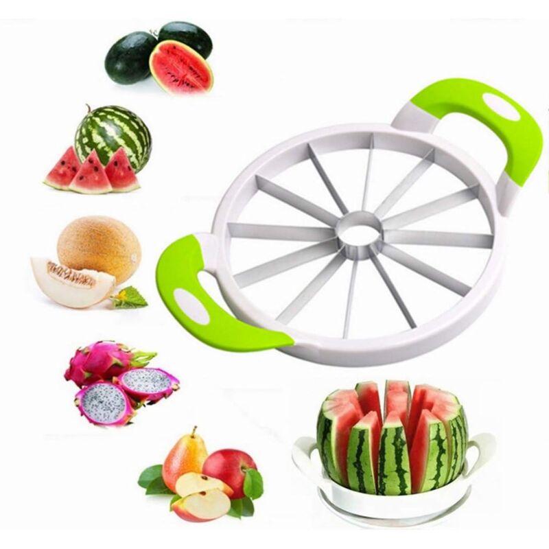 Trancheur de pastèque Trancheur de melon en acier inoxydable Trancheur de fruits Cuisine Trancheur multifonctions