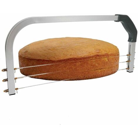 Trancheuse à Gâteau avec 3 Lames Réglables Trancheuse en Acier Inoxydable Couteau à Pain Scie à Gâteau pour Outils de Cuisson Accessoires de Cuisson