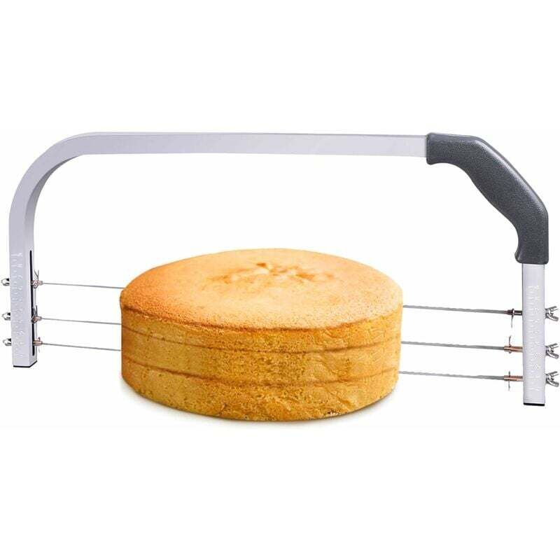 Trancheuse à gâteau en acier inoxydable, 3 lames réglables, grand artisanat de gâteau de couche intermédiaire, coupe-gâteau réglable, coupe-gâteau,
