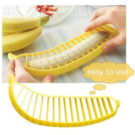 Trancheuse à la banane, Trancheurs d\'ananas, Coupeur de banane Coupeur de banane pour la salade de fruits,Jaune