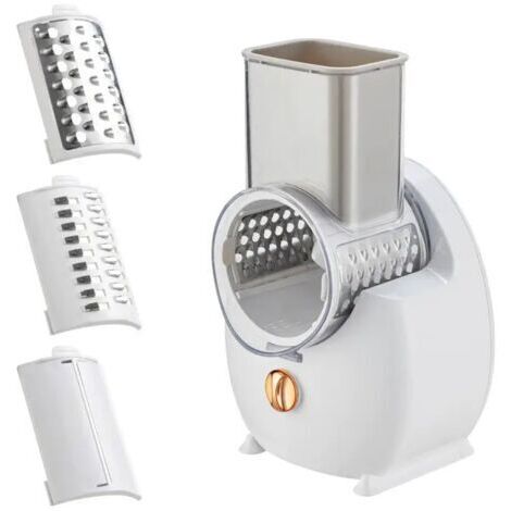 Trancheuse à légumes électrique multifonctionnelle portable pour la cuisine, moderne et simple (blanche)
