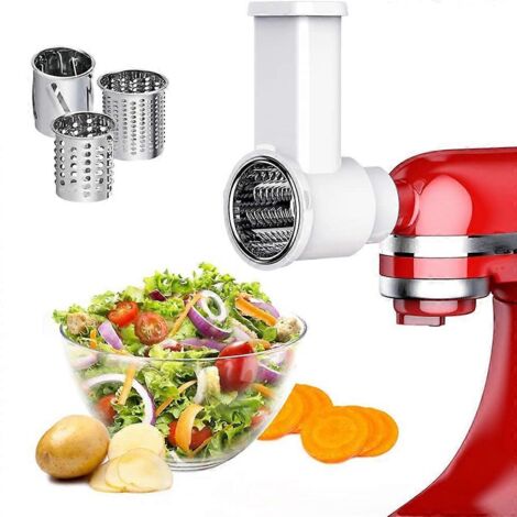 Trancheuse à légumes pour robot culinaire, avec brosse de nettoyage ---