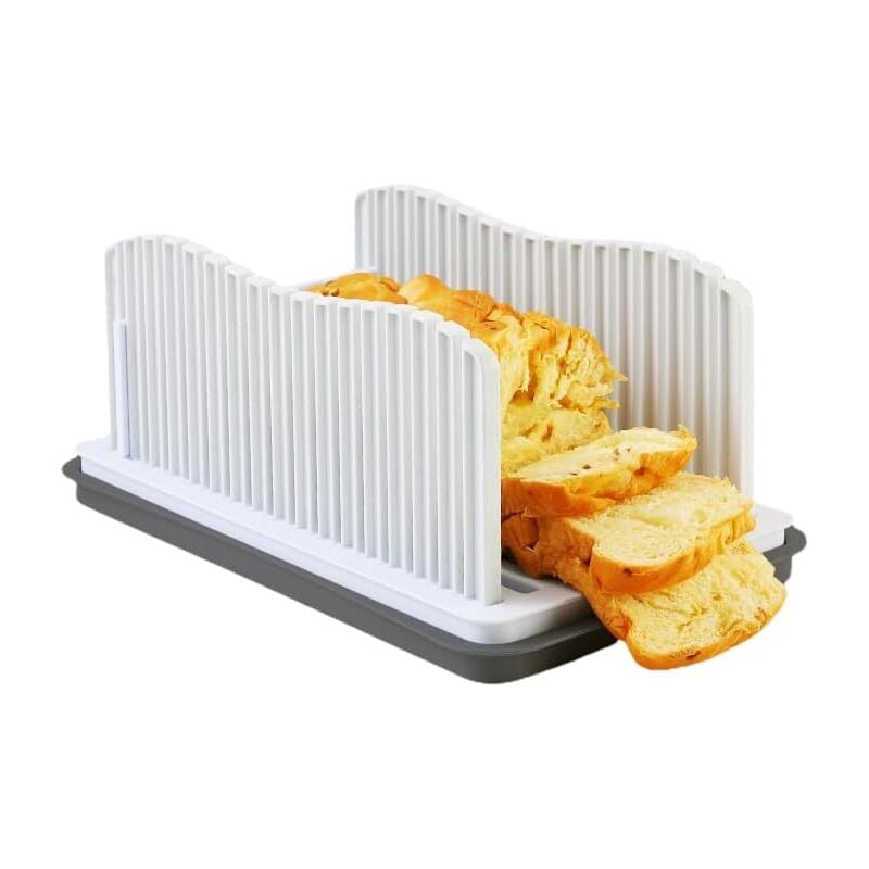Trancheuse à Pain Améliorée, Machine à Sandwich/Toast Multifonctionnelle, Pliable et Réglable, Poignée Manuelle Pliable et Compacte pour Pain Toast