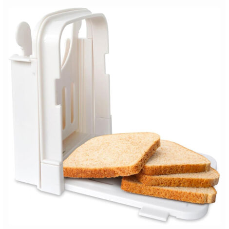 Trancheuse à pain pour pain maison, guide de découpe manuel en plastique, coupe-pain pliable pour sandwichs