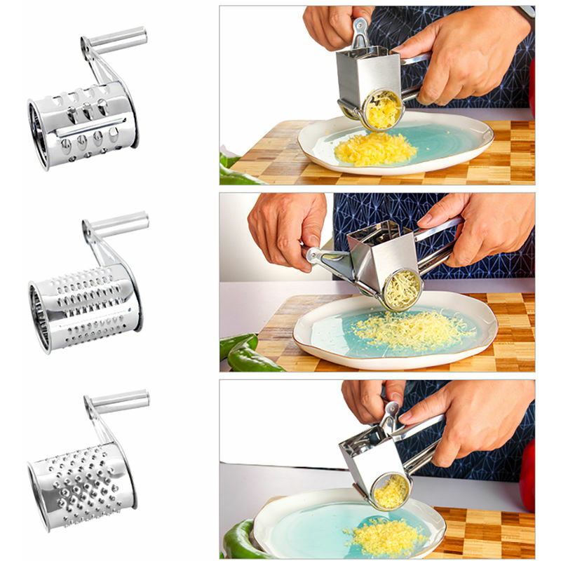 Trancheuse A Rape A Fromage Rotative Manuelle En Acier Inoxydable