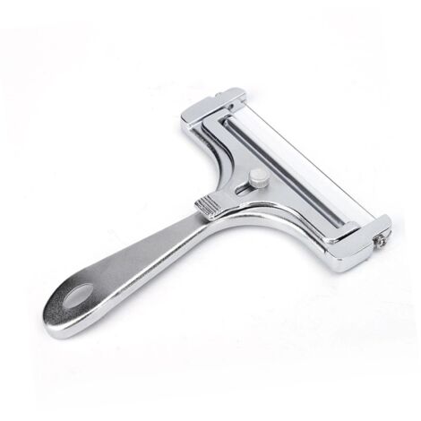 Trancheuse de viande, de fromage, réglable, d'argent et de 14.6x11.8x1.2 cm, ensemble de 1 pcs.
