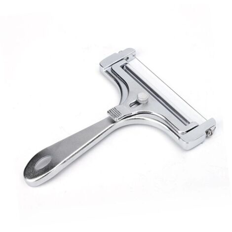 Trancheuse de viande, de fromage, réglable, d'argent et de 14.6x11.8x1.2 cm, ensemble de 1 pcs.