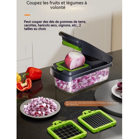 Trancheuse multifonctionnelle avec 13 lames et étui de rangement, couleur sable clair