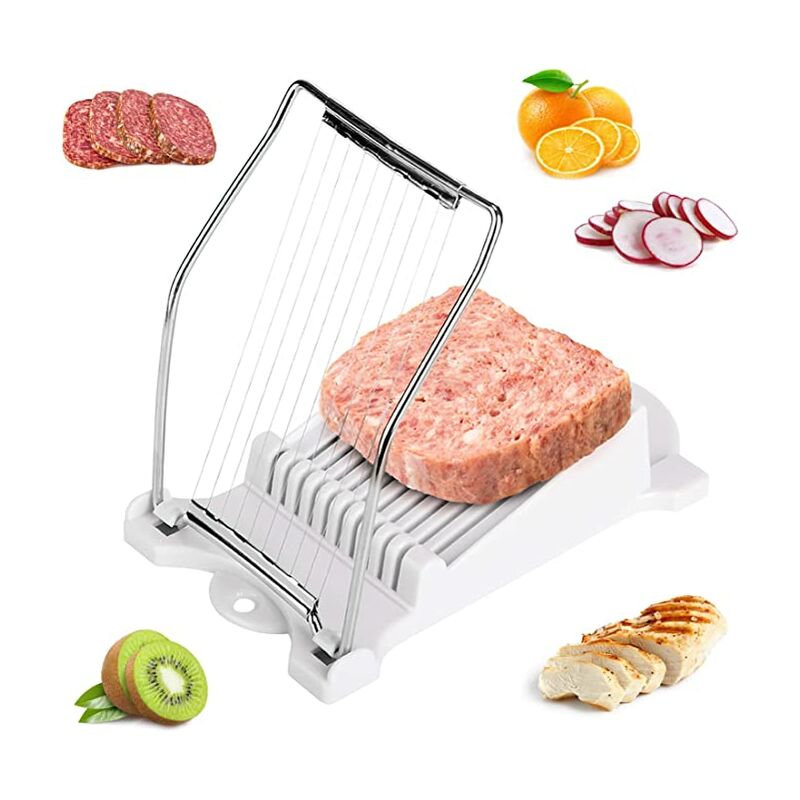 Trancheuse à Spam - Trancheuse à Viande - Trancheuse à Oeufs - Trancheuse à Champignons Tomate Banane - Trancheuse Multifonctionnelle avec Fil en