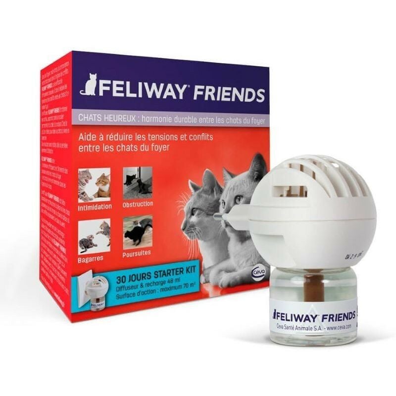 Feliway - friends tranquilizante para grupos de gatos difusor con recambio 48 ml