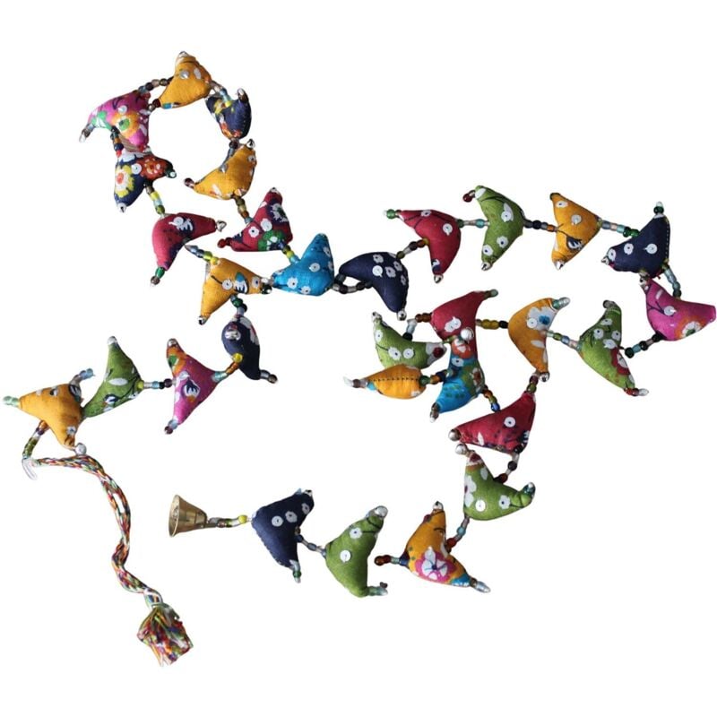 Embrase pour rideaux en tissu triangles colorés