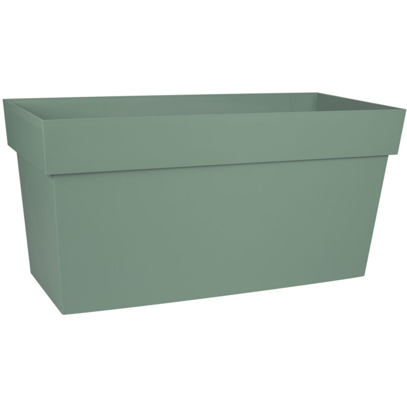 Jardinière muret TOSCANE Vert Laurier - 74 L - Dim. 79 x 35 x 39 cm - EDA