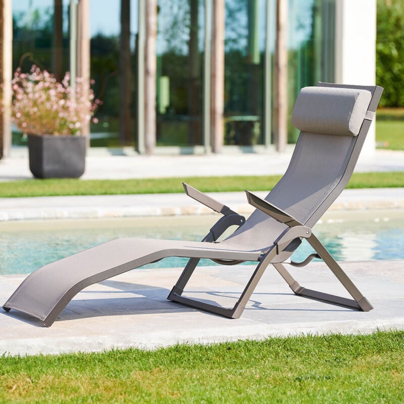 Transat Decima noisette & praline aluminium traité époxy en texaline - Hespéride