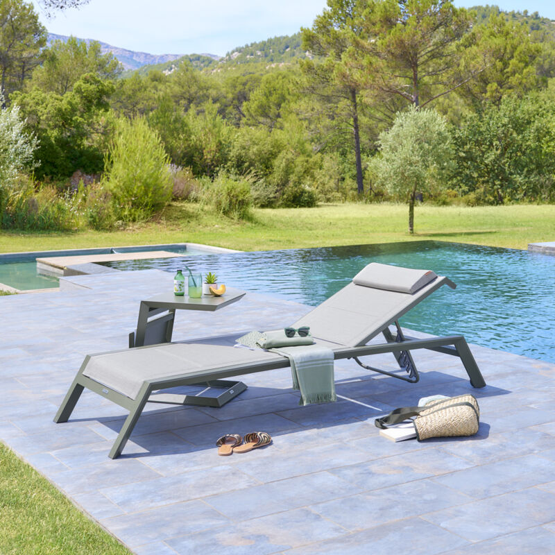 Transat Allure vert & vert laurier 2 roues en aluminium et texaline - Hespéride