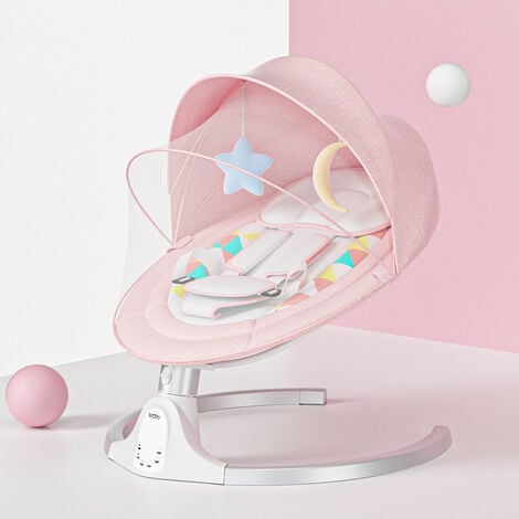 Balançoire bébé électrique avec télécommande - Relax Rose - FAMILY