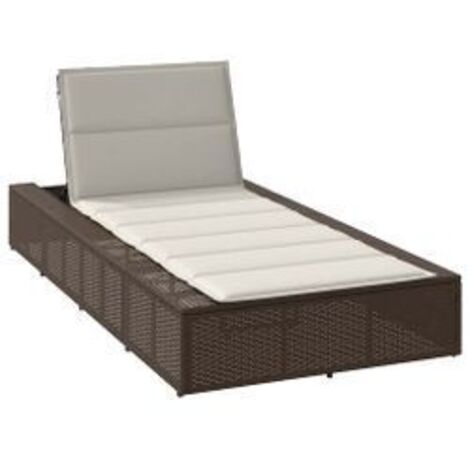 Transat avec coussin flottant marron résine tressée