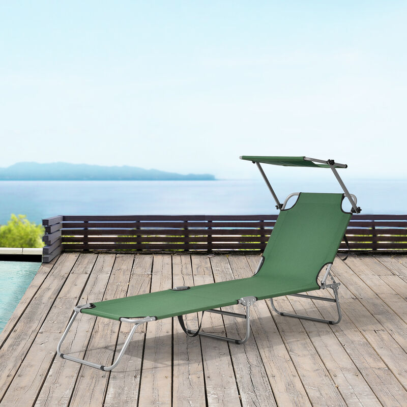 Nova - Couvre de bain de soleil élégant avec toits réglables et inclinables différentes couleurs taille : Vert foncé