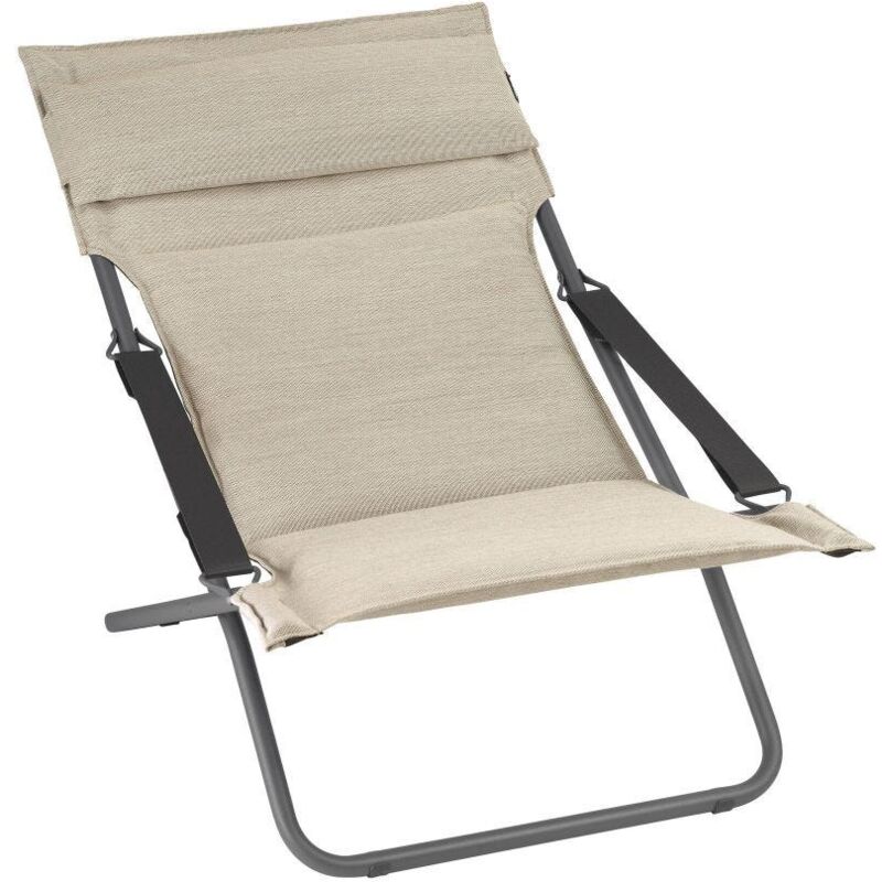 Lafuma Mobilier - Transat Matelassé Pliant - Bayanne - Hedona - Beige Latte
