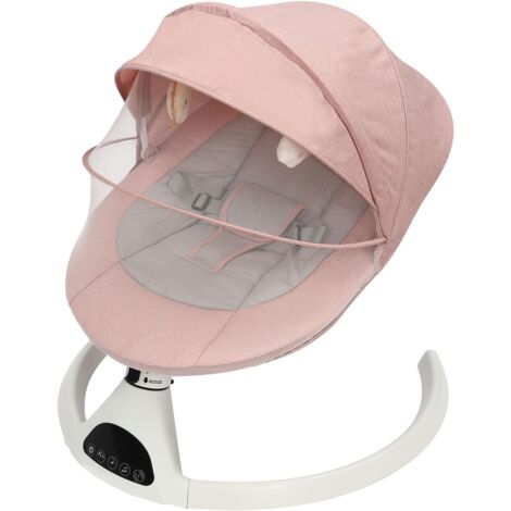 Transat bébé électrique, transat Balancelle bébé 5 Vitesses avec Bluetooth musique, chaise berçante avec télécommande, jusqu'à 12 KG