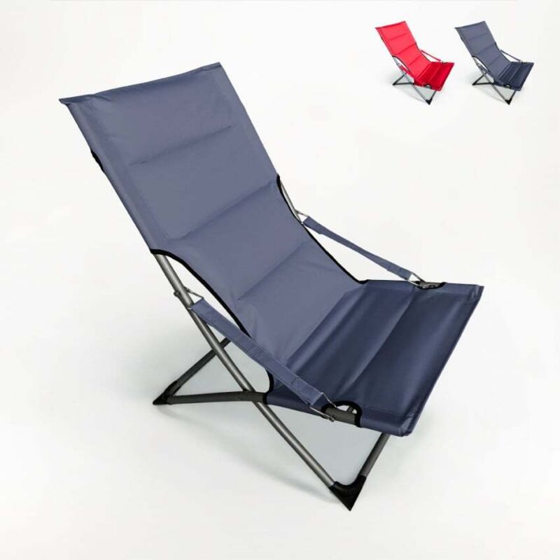 Transat pliant léger 82x60x85 cm – Châssis métal haute résistance – Housse imperméable et résistante aux UV – Confort rembourré – Beach And Garden