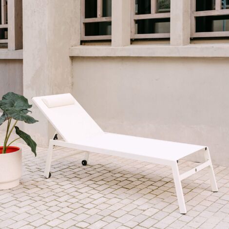 Transat de jardin en aluminium Jim
