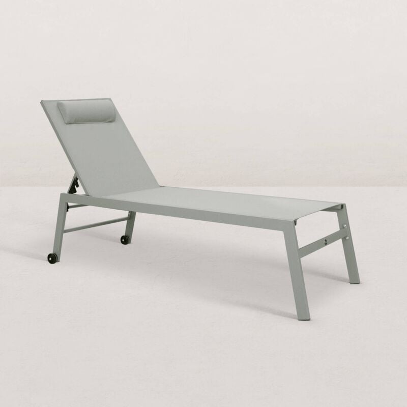 Transat de jardin en aluminium Jim