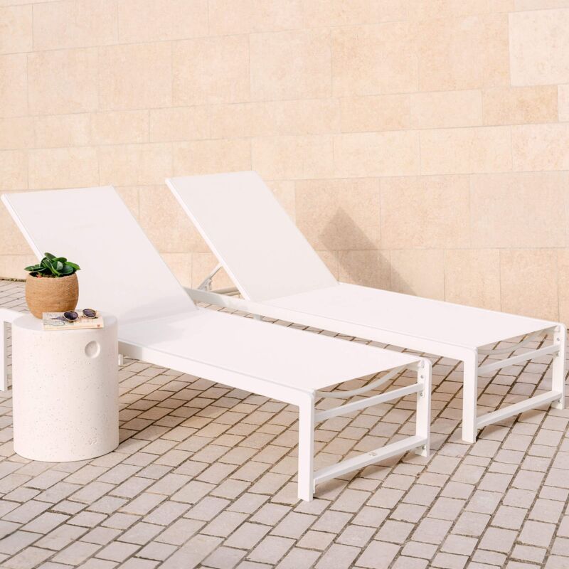 Transat de jardin en métal Judy