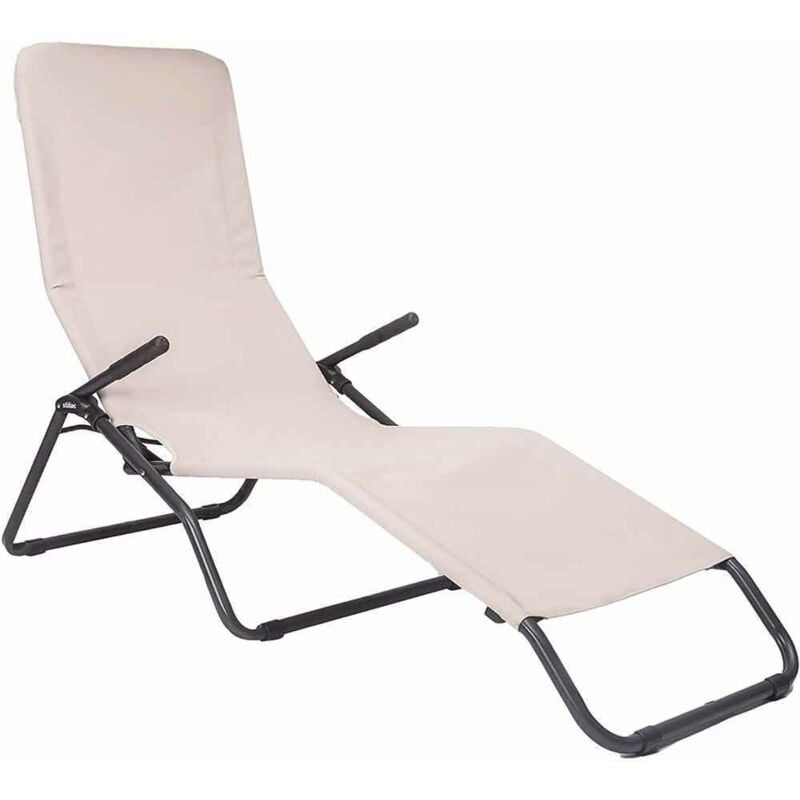 Transat de jardin stiliac pasha beige textur