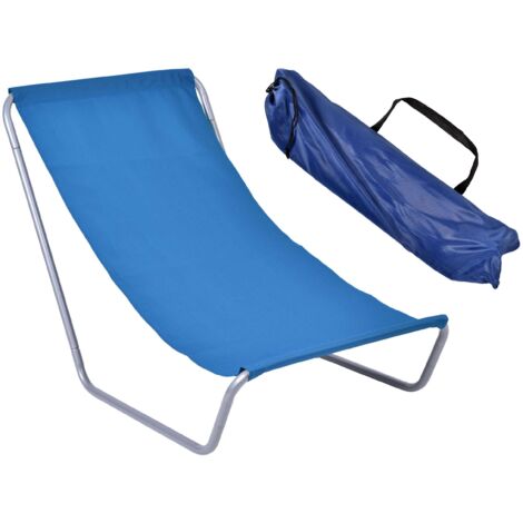 Transat de plage pliable OLEK - bleu marine