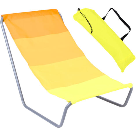 Transat de plage pliable OLEK - jaune
