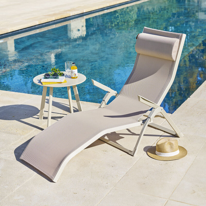 Transat Decima lin & argile aluminium et texaline - Hespéride