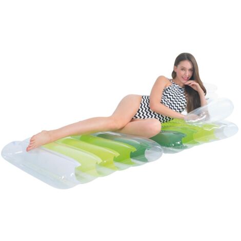 Transat gonflable de plage 180 x 79 x 48 cm - vert