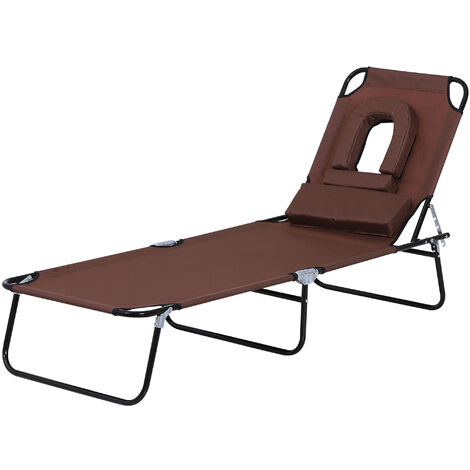 Transat inclinable pliable JOSE marron
