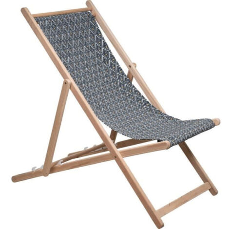 Transat JARDIN PRIVE - Chilienne jacquard losange - toile amovible.