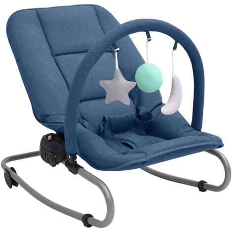 Transat pour bébé Bleu marine Acier vidaXL