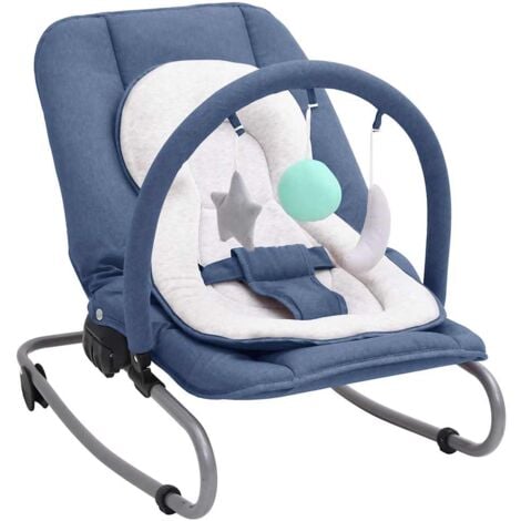 Transat pour bébé Bleu marine Acier vidaXL