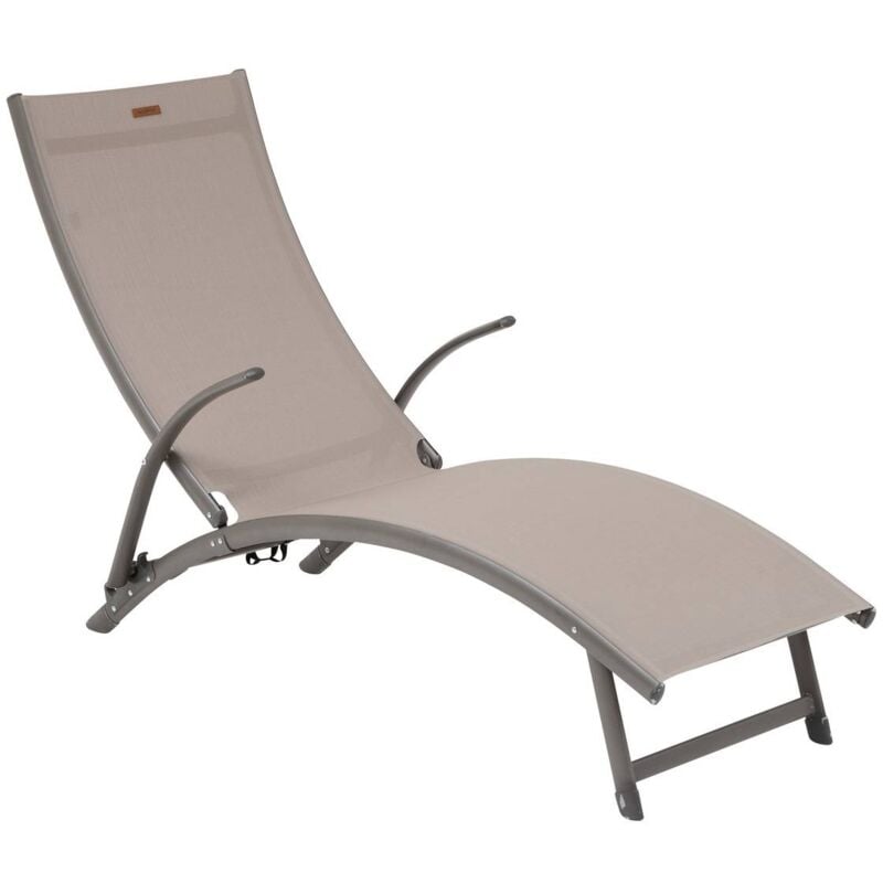 Transat Samba noisette & praline en aluminium traité époxy - Hespéride