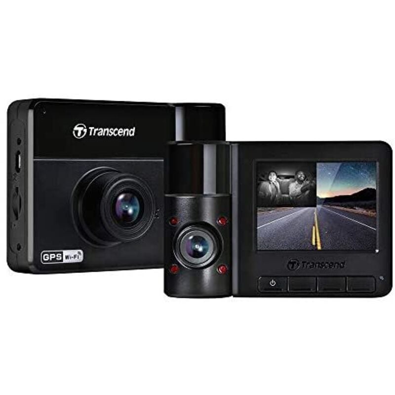 Transcend - Caméra embarquée + gps DrivePro 550B Angle de vue horizontal=150 ° 12 v, 24 v Wi-Fi, batterie, caméra d'intérieur Y316842