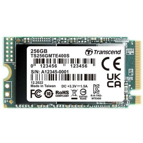 Transcend PCIe SSD 400S M.2 256 GB PCI Express 3D NAND NVMe